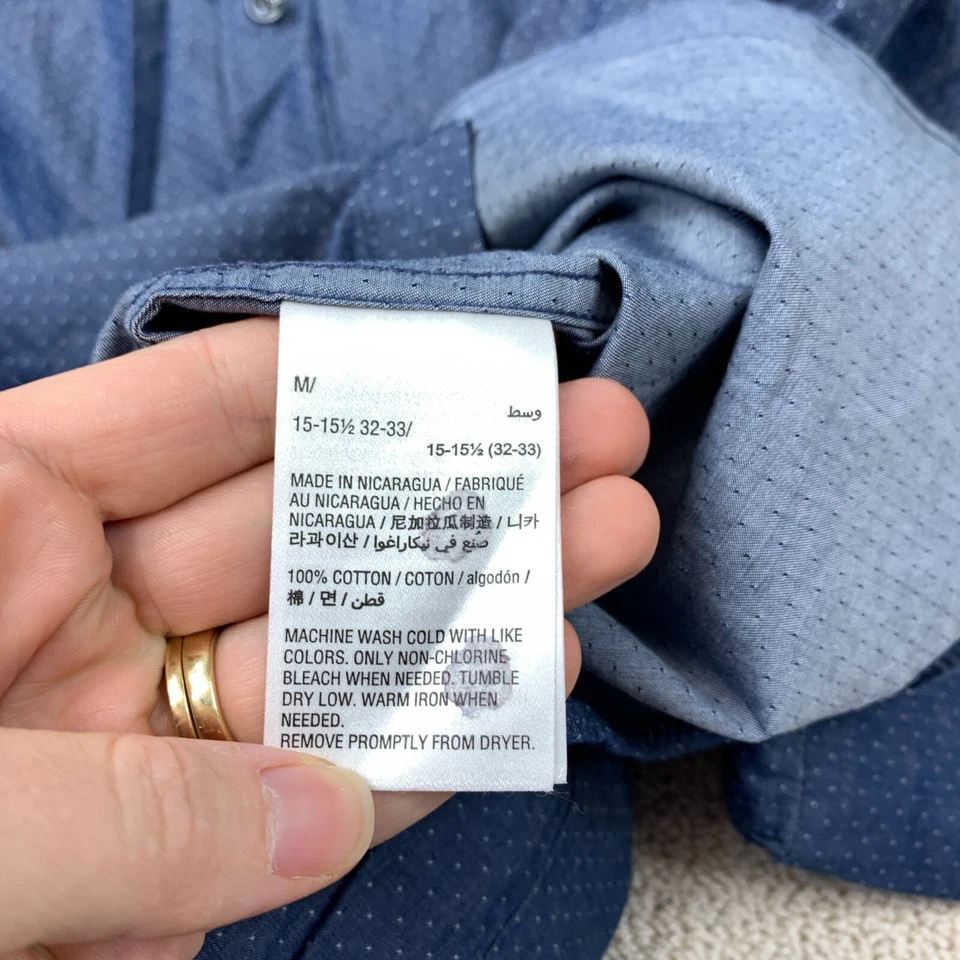 Camisa social Bar III slim fit elástica masculina manga longa 15-15.5 pontos azuis - Imagem 4 de 4