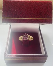Vintage 18ct Gold and Ruby Cluster Ring by CPS Jewellery Company | Ring Size L