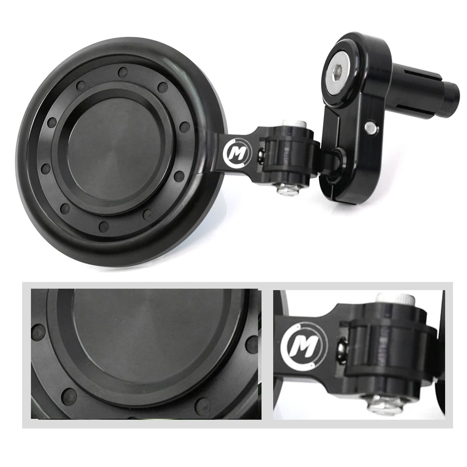 Espejos retrovisores de extremo de barra de motocicleta REACTOR NEGRO para Yamaha FJR 1300 2003-2015 Foto 3 de 4