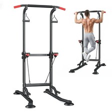 Station Musculation Barre Traction Dips Pompes Élastiques Fitness Maison