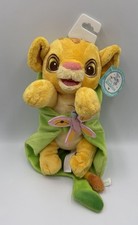 Disney Parks Babies Baby Simba Lion King Plush 10" Leaf Blanket Swaddle NWT
