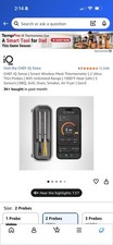 CHEF iQ iO Sense Meat Thermometer Replacement Probe Set 2-Pack Dark Smoke