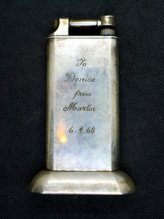 Briquet Table DUNHILL TallBoy Plaqué Argent Ancien Vintage English Lighter