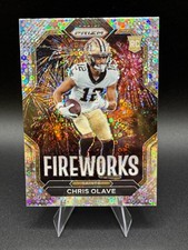 2022 Panini Prizm - Fireworks Chris Olave #F-14 No Huddle Prizm (RC) Rookie CC2