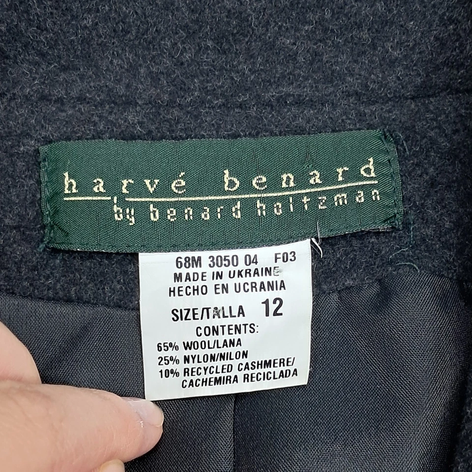 Blazer para mujer Harve Benard By Benard Holtzman 4 botones delanteros negro 12  Foto 3 de 4