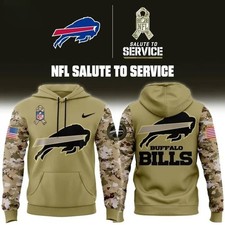 Limited Bills Football Salute To Service Hoodie