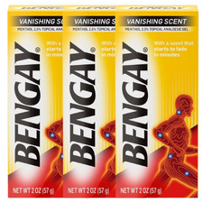BENGAY Pain Relief Gel Menthol Vanishing Scent 2.5 2oz Fast Relief - 3 Pack
