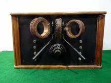 ANCIEN POSTE TSF 3 LAMPES, 3 SELFS VINTAGE RADIO BOIS COLLECTION