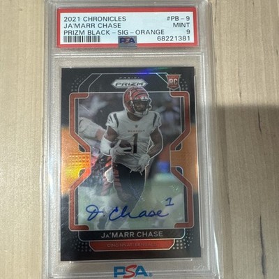 2021 Prizm Black Jamarr Chase Auto /75 PSA 9