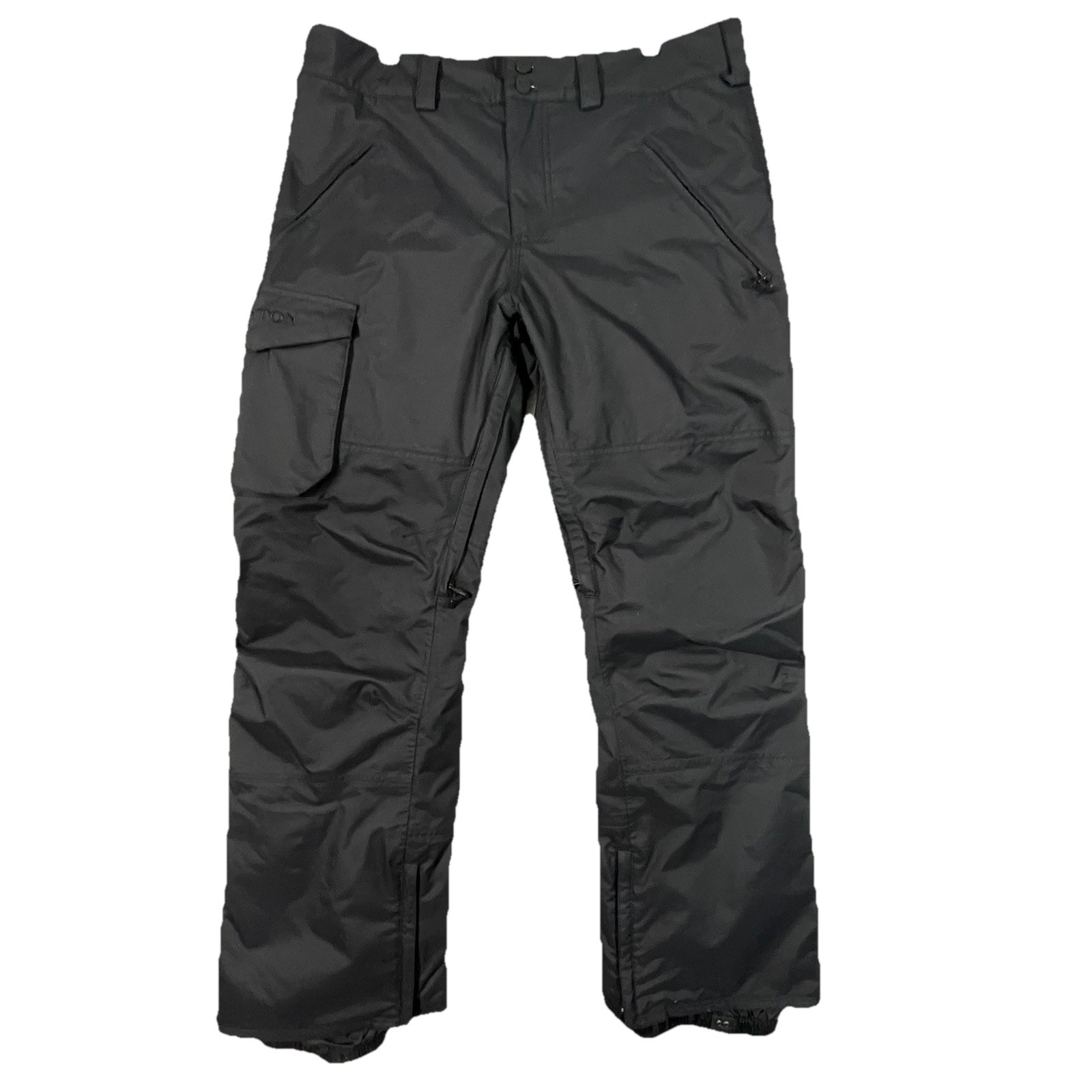 Ski Pants Black Cargo Living Lining Size L Baggy Clean