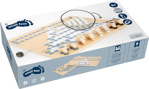 small foot 12223 Malefiz and Halma "Gold Edition", wooden parlour game for the w - Picture 7 of 10