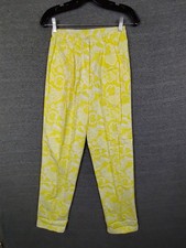 Lily Pulitzer Womens Pants 6 Yellow White Floral Vintage 80s Dress Coastal