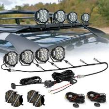 8Pcs AUXBEAM 5" 172W LED Side Shooter Pods Driving Fog Lights Amber DRL for Jeep