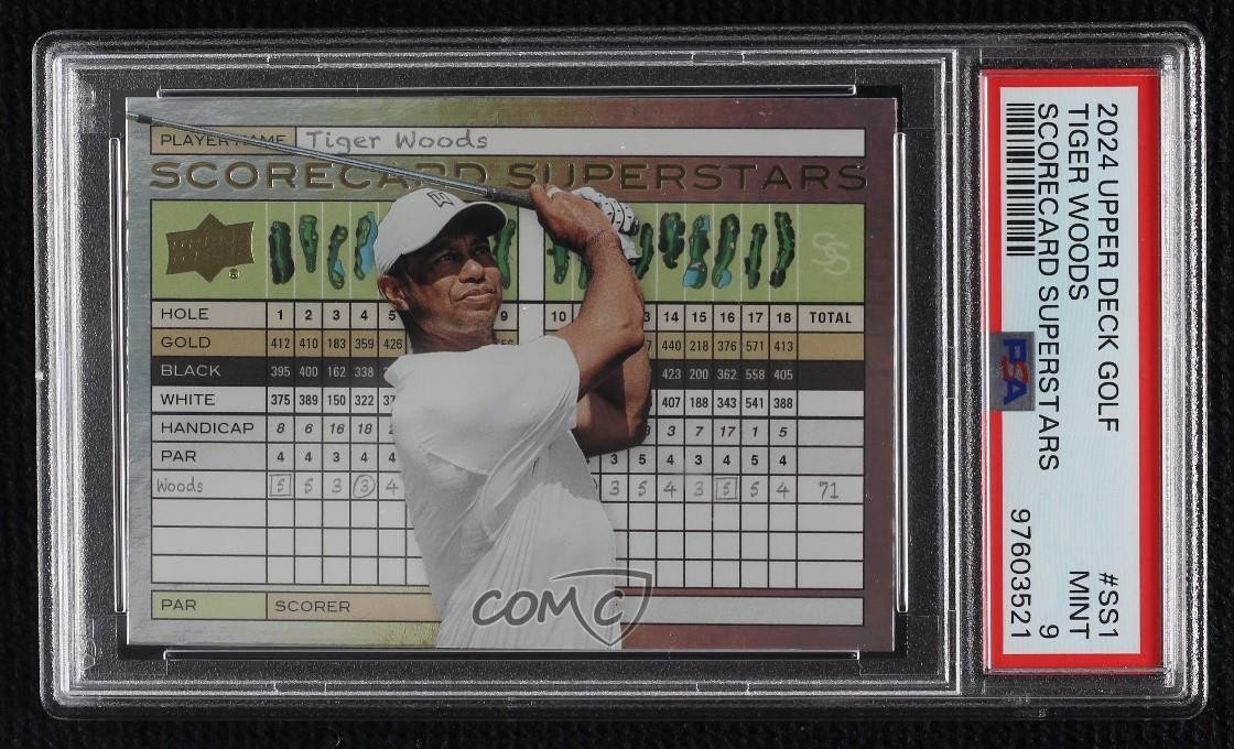 2024 Upper Deck Scorecard Superstars Tiger Woods #SS-1 PSA 9 MINT