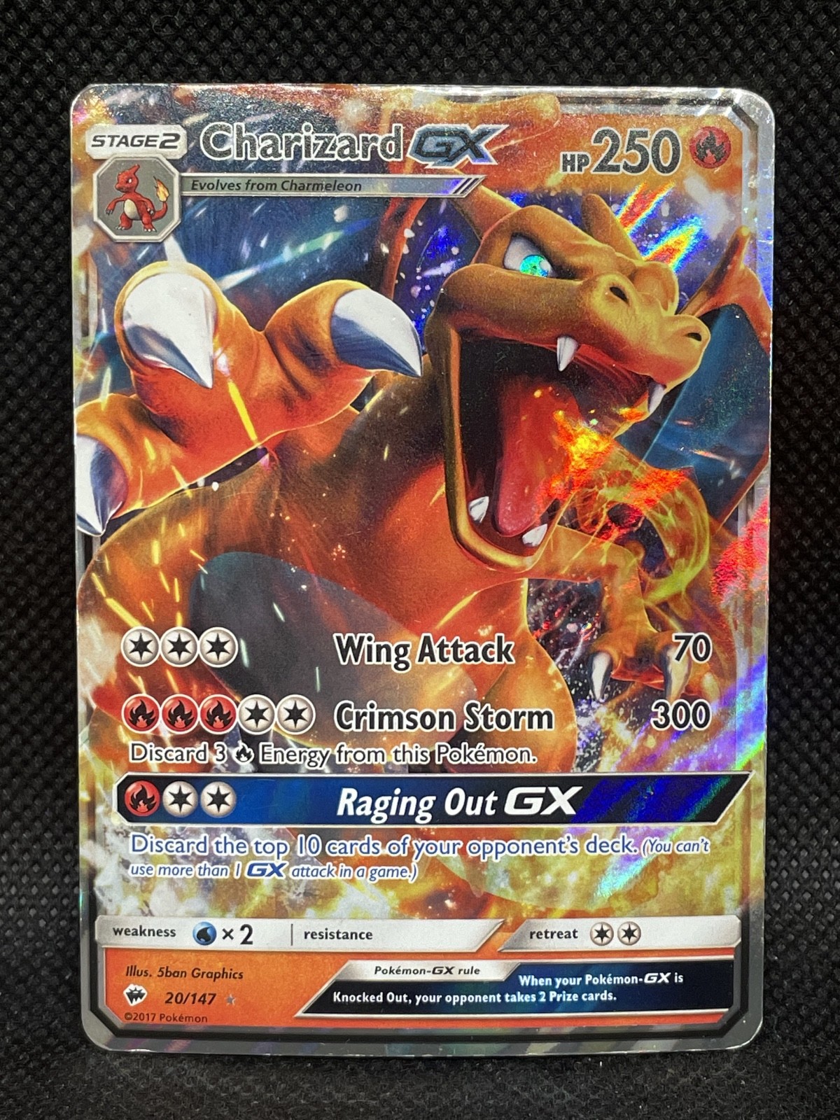 Charizard GX Burning Shadows 20/147 Pokemon Trading Card MP
