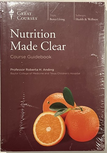 The Great Courses Nutrition Made Clear 6 DVD Set + Guidebook NEW SEALED - Imagen 1 de 6