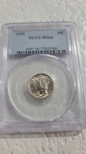 1935 10C Mercury Dime PCGS MS66
