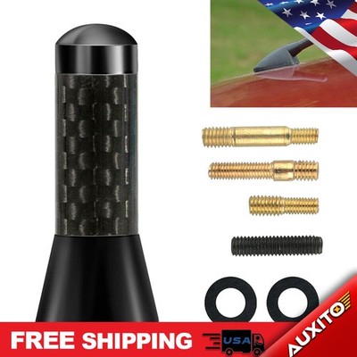 Universal 1.4'' inches Antenna aerial Car Fiber Carbon FM Antena Radio Black aeri