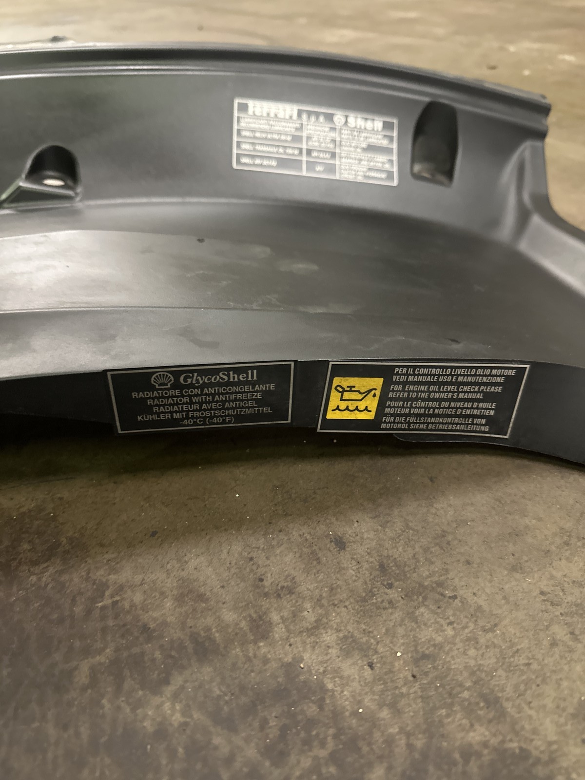 2010 Ferrari California Engine Bay Plastic Cover Used GEN-099