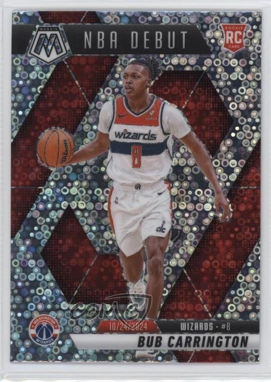 2024 Mosaic NBA Debut Fast Break Silver Prizm Bub Carrington #259 Rookie RC 1co7