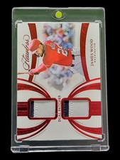 2025 Panini Flawless James Wood #DP-JW Red 02/91 Dual Patches
