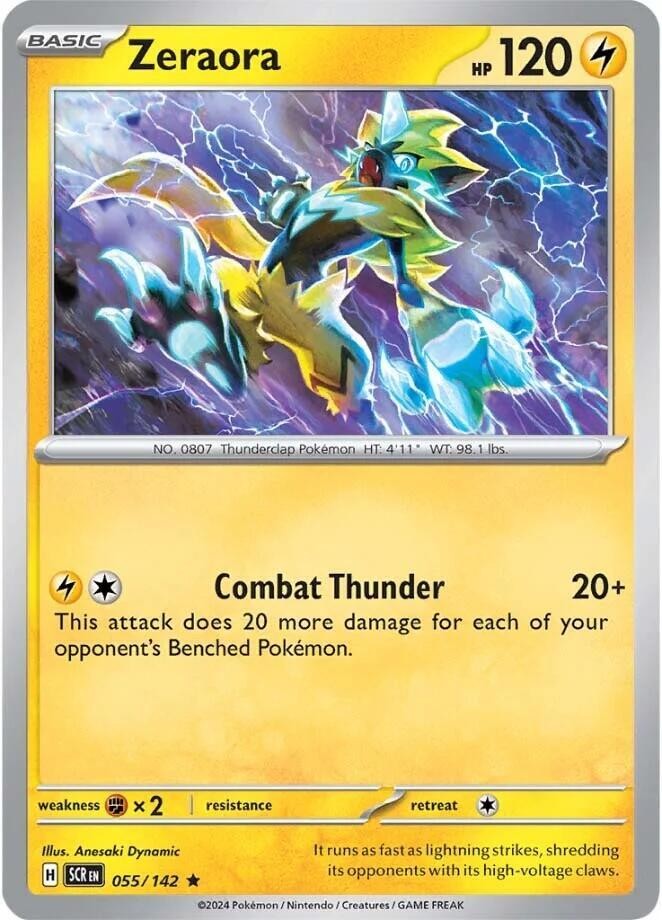 Zeraora - 055/142 Holo Rare SV07: Stellar Crown 055/142 NM