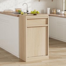 Modern Hidden Trash Cabinet, Tilt-Out Freestanding for Garbage, Multi-Room Use