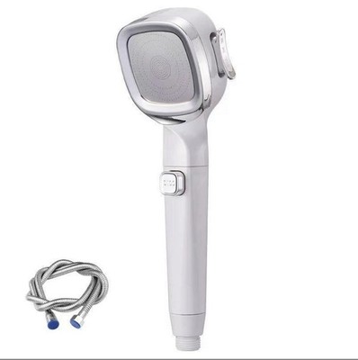 RV Hand Held Shower Head On Off Switch Chrome 4 Spray Water Pressure Hose Camper