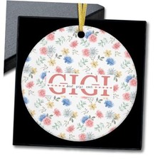 Best Gigi Ever Floral Ornament, Mother's Day Birthday for Grandma from