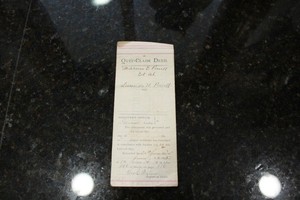 Antique Handwritten Indenture Quit Claim Deed 1895 Genesee County, Michigan
