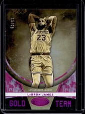 2019-20 Panini Certified LeBron James Gold Team Mirror Camo #/25 Lakers