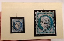 Timbre ancien Cérès 25c REPUB FRANC carte étude variété cliché