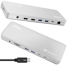Plugable Thunderbolt 4 Dock for M4/M5 MacBook Air  Pro 100W Charging Driverl...