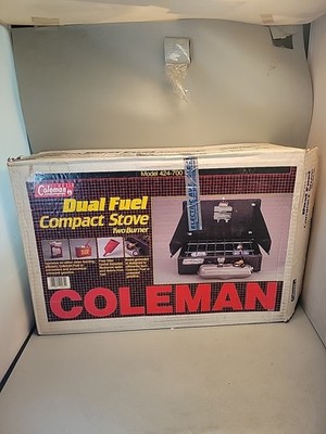 Coleman 424-700 Dual Fuel Two Burner Compact Camp Stove No Funnel