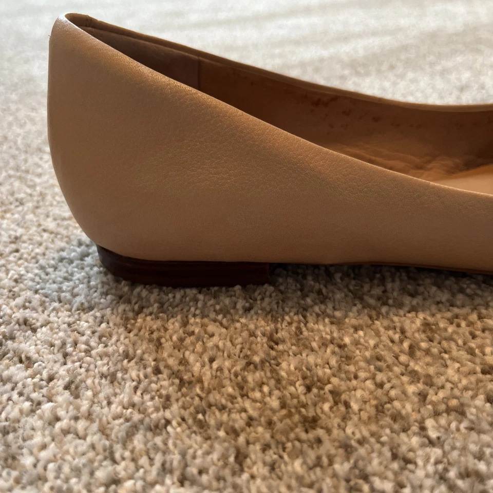 CORSO COMO Cuero Ballet Pisos Punta Punta Punta Sin Cordones Beige Talla 10 Foto 4 de 4