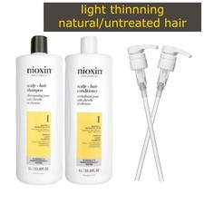 Nioxin System 1 Cleanser Shampoo and Scalp Therapy Conditioner 33.8 Oz 2 pumps