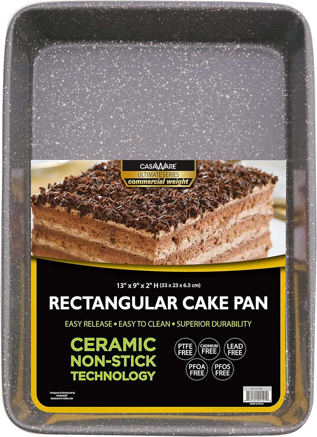 Casaware 13 X 9 X 2-Inch Ultimate Series Commercial Weight Ceramic Non-Stick Coa