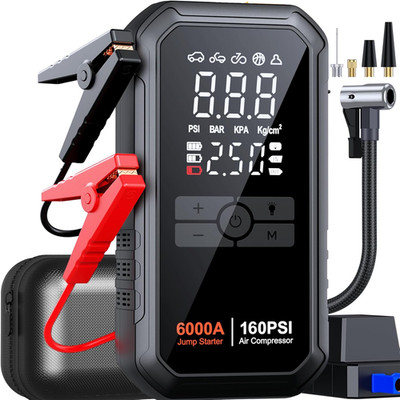 6000AMPS POWER Heavy Duty Truck Battery Booster Pack Jump Starter Box Portable