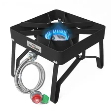 High Pressure Gas Cooker Outdoor Propane Burner with 0-20 PSI Adjustable