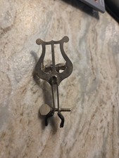 Vintage Harp Shaped Sheet Music Clip Holder Guitar stand, microphone, adjustable