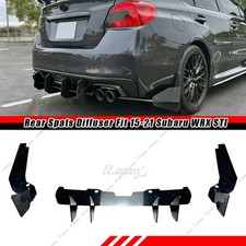 Rear Bumper Lip Spats Winglet Splitter Diffuser Aprons Fit 15-21 Subaru Wrx Sti