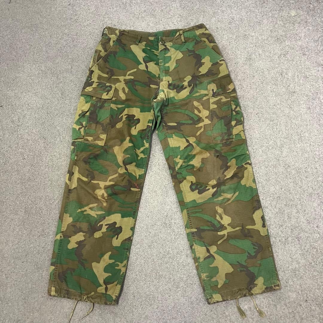 P3349 60s US Army ERDL Leaf Camouflage Jungle Fatigue Pants S/R image 2