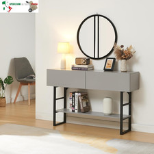 Tavolo a Consolle con Cassetti e Ripiano Mobile Contenitore Alto da Ingresso Cor