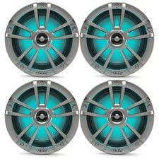 4 X Infinity 2-Way 6.5" Inch 225 Watt Marine Boat Yacht Coaxial LED Speakers
