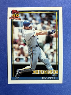 Topps TIFFANY ~ Brewers ~ 1991 Topps Collector s Edition #192 Rob Deer