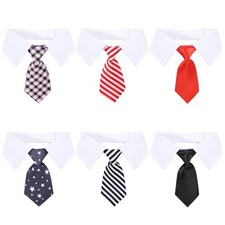Dog Necktie, 6 PCS Pets Dog Cat Classic Neck Tie Dog Tuxedo Bow Tie Collar wi...