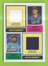 2025 Topps Heritage Dual Relics - Julio Rodriguez  Randy Arozarena (DPMCR-RA)