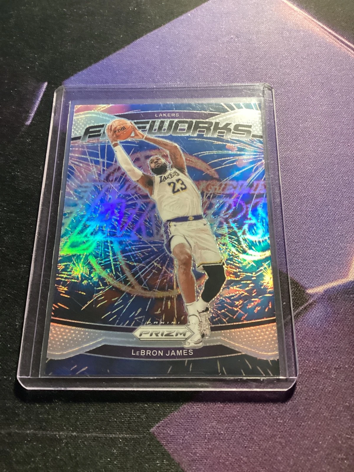 2024-25 Panini Prizm - Fireworks LeBron James #19 Silver Prizm