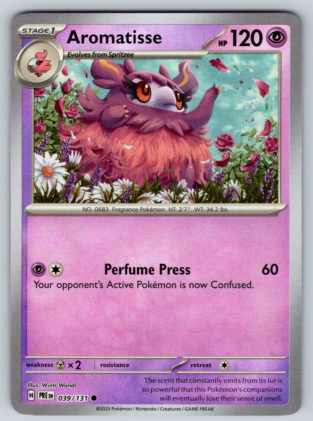 Aromatisse (Master Ball Pattern) 039/131 Sv: Prismatic Evolutions Holo NM