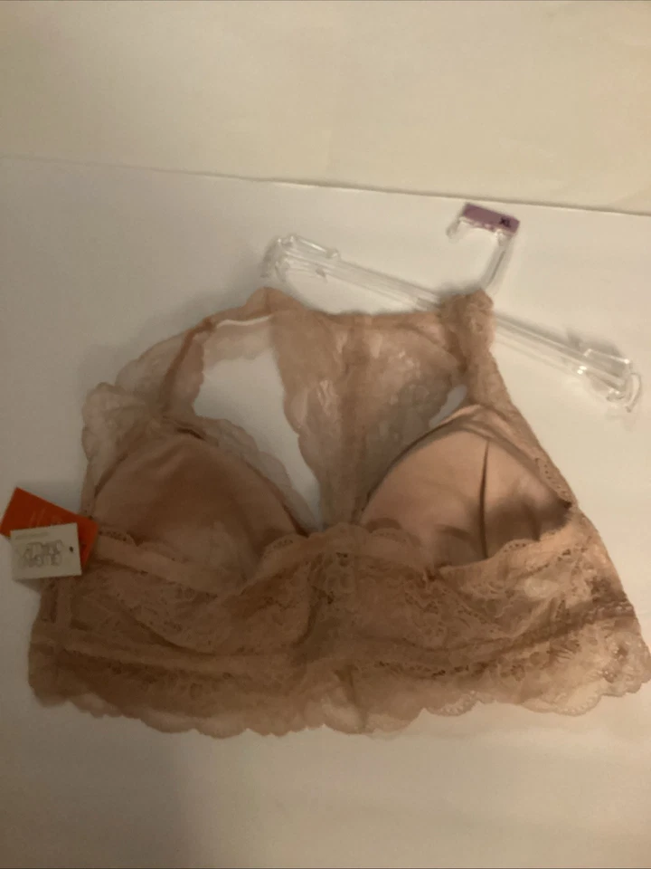 Gilligan O'Malley Racerback Bra Bralette Size XL Lace - No Padding Wireless PINK - Image 4 of 4